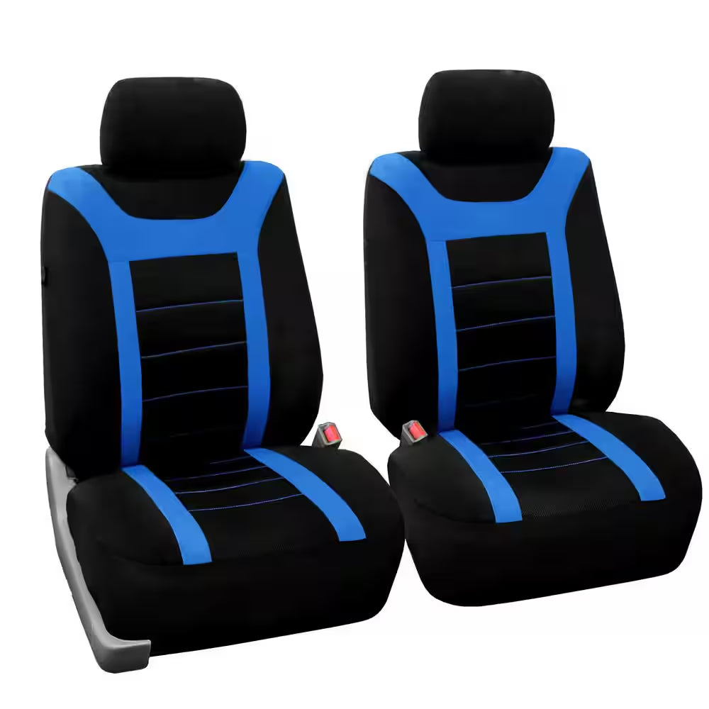 Fabric 47 In. X 23 In. X 1 In. Full Set Sports Car Seat Covers