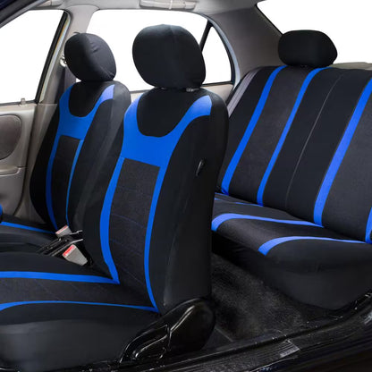Fabric 47 In. X 23 In. X 1 In. Full Set Sports Car Seat Covers