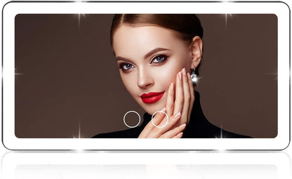 Upgrade Car Sun Visor Vanity Mirror with 3 Light Modes & 80 Leds,Rechargeable Big Makeup Mirror - Dimmable Touch Control, Light up Mirror Universal for Truck SUV