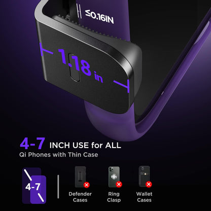 Wireless Car Charger,【7 Colored RGB Backlit】 15W Auto Clamping Phone Holders for Your Car Fit for Iphone 16 15 14 13 12 Mini Pro Max 11 XR XS, Samsung Galaxy S24 Ultra S23 S22 S21+ Note 20, Etc