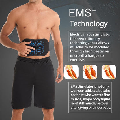 EMS Ab Stimulator Belt – Home/Office Use (Blue)