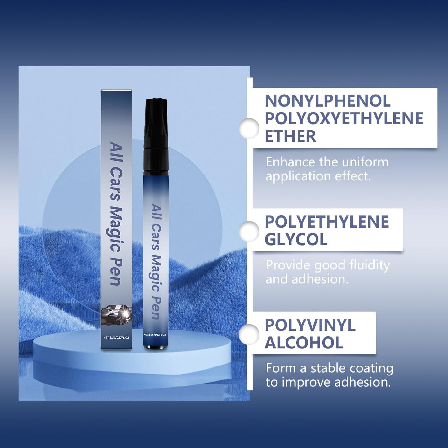 3PCS All Cars Magic Pen,Car Scratch Repair Pen Set, Quick Fix for Scratches and Paint Damage,Fits All Car Colors