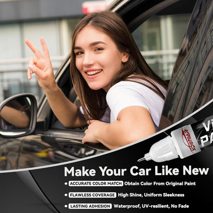 Black Touch up Paint for Cars - Color Accurate, Professional Automotive Scratch Repair, Lasting Auto Scratch Remover, Quick Drying, Easy to Use, Safe and Non-Toxic