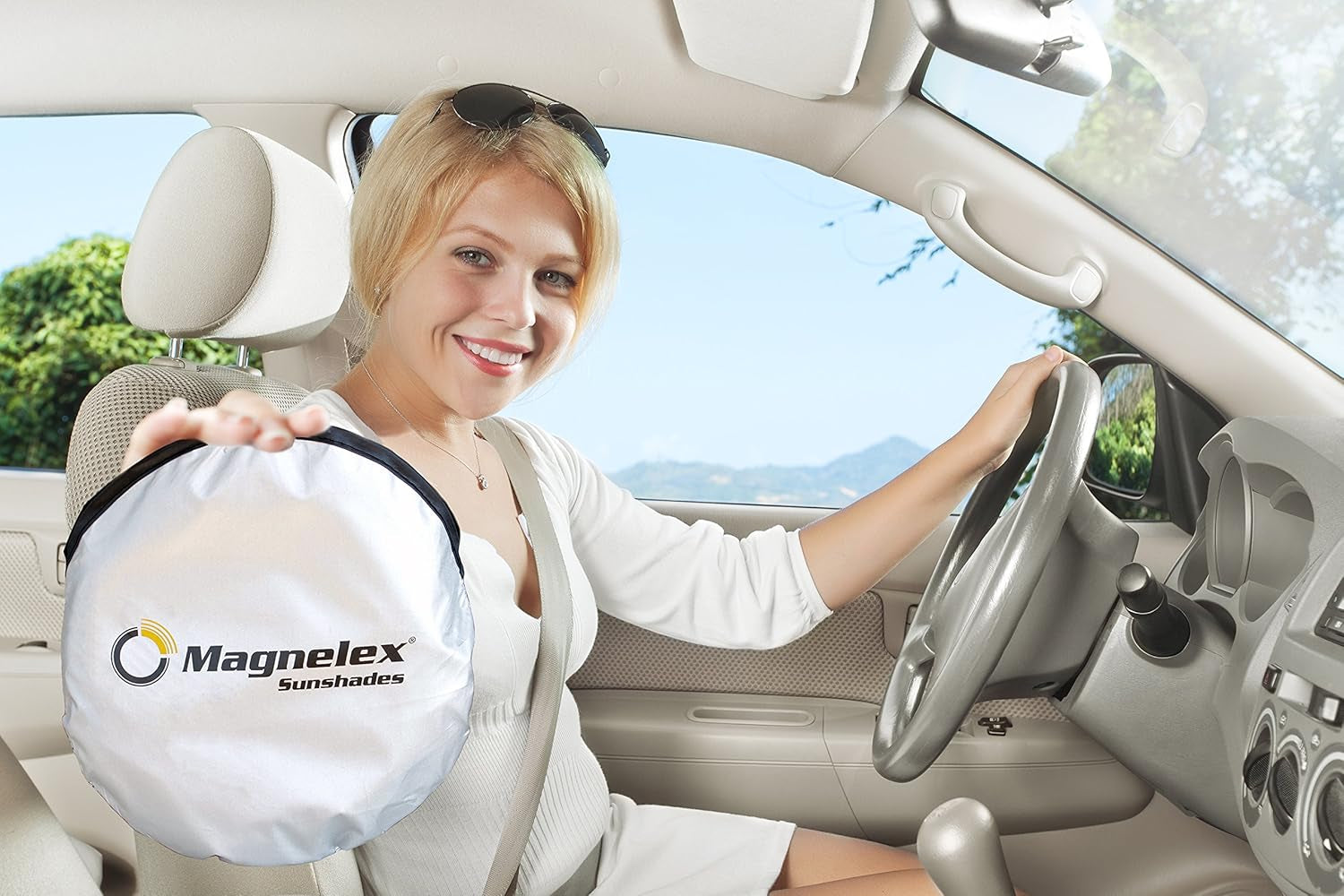 Car Windshield Sunshade | Innovative No-Light-Pass Technology for Maximum Protection | Foldable Sun Shade Keeps Your Vehicle Cool | Fit for Cars, Trucks, and Suvs | Large (63 X 33.8 In)